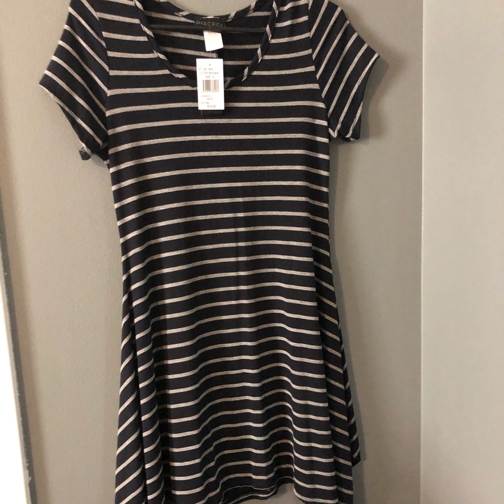 Navy & White stripe dress